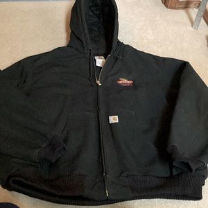 Carhartt coat hooded black 2XL